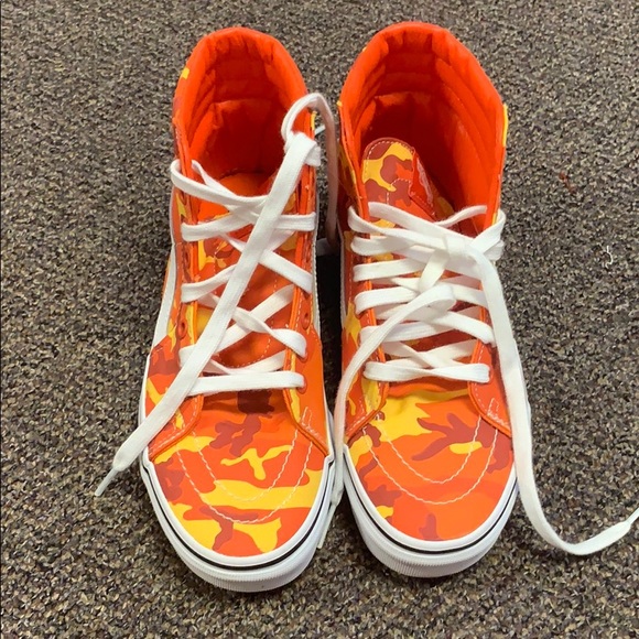 Vans Shoes - VANS SK8 Hi Flame Orange
